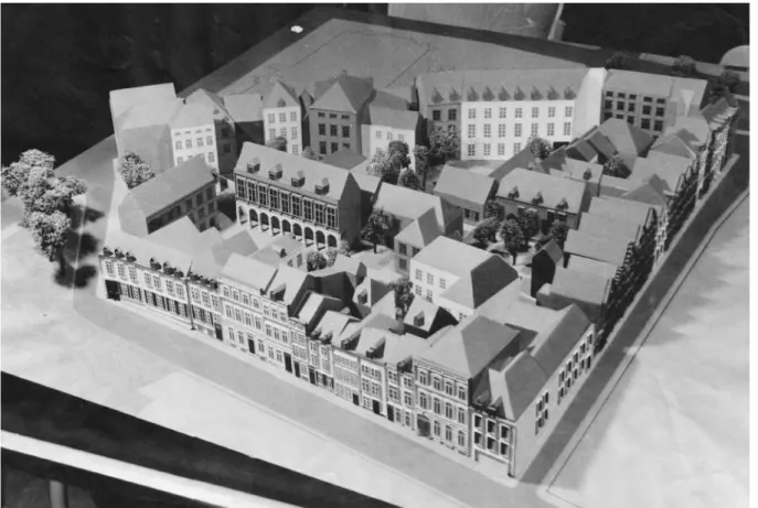 Fig. 4: R.M. Lemaire &amp; team, Rehabilitation project of Sainte-Anne block, model, 1970, ARML.