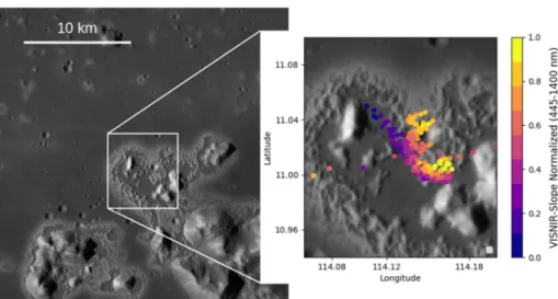 Fig. 3 Hollows as seen in detail by MESSENGER in a 35 m/pixel NAC image. This example includes parts of the floor and central peak complex of Eminescu crater