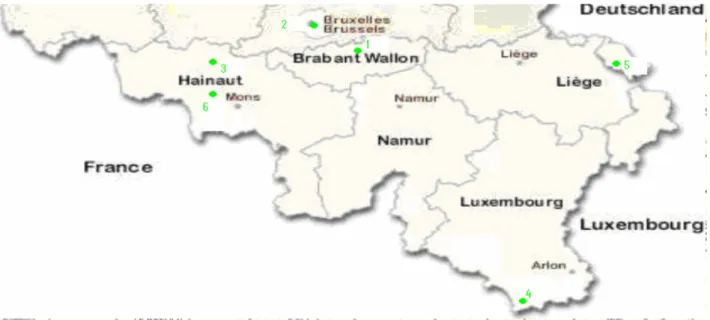 Figure 2 : Cartographie des visites du réseau « Mieux manger à l’école » 