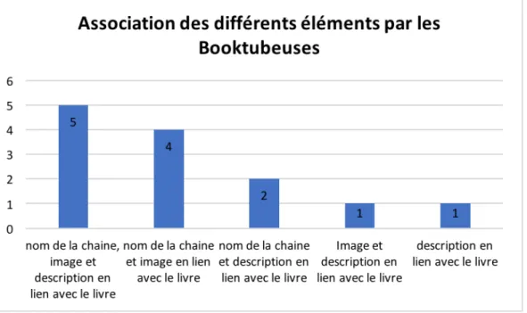 Figure 5: Association des différents éléments par les Booktubeuses 