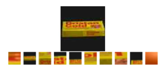 Figure 3. COIL-100: some subwindows randomly ex- ex-tracted from a test image and resized to 16 × 16 pixels.