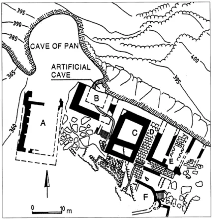 Figure 11 : Plan du sanctuaire de Pan à Panias. (BERLIN 1999, p. 29)