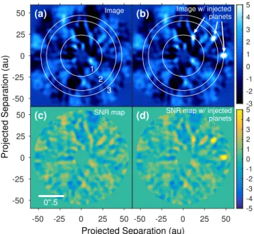 Figure 2. Result of the inner ADI reduction of the combined data from all three observing nights