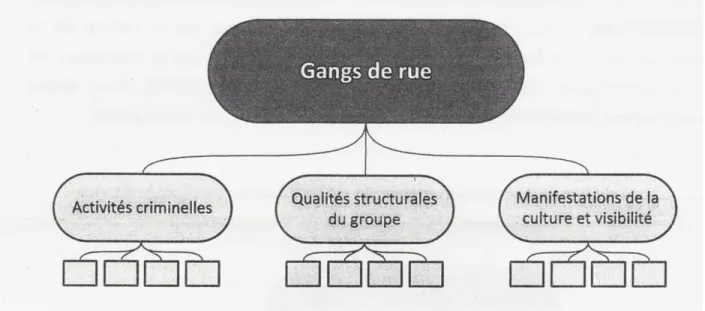 Figure  2-  Modèle multidimensionnel des gangs de rue 