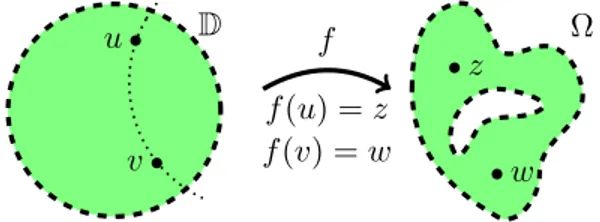 Figure 2.4: Le push-forward de la métrique ρ D par f