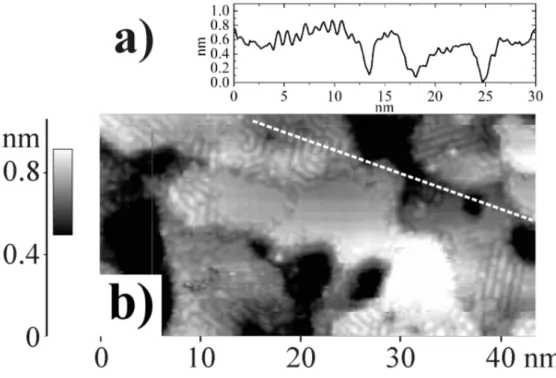 Figure 7. STM image of 1.25 ML Ag deposits on a Pd 16 M L /Ag/mica substrate I t = 0.5 nA, V s = 1