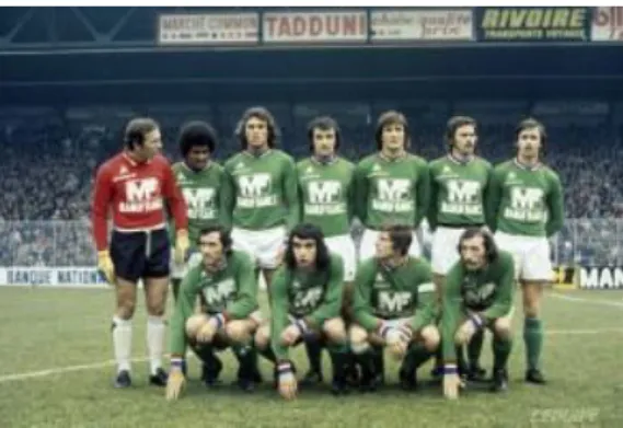 Figure 6: l'équipe de l'ASSE en 1976 (Source :  Archives Municipales de Saint-Etienne) 