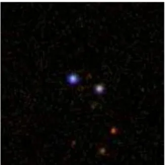 Figure 1. SDSS gri color-composite (Lupton et al. 2004) centered on the SDSS J1320+1644 pair, obtained on 2005 June 6