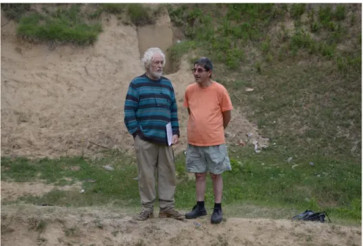 Fig. 11. Paul Haesaerts et Vasile Chirica lors de la campagne 2016 des fouilles  de Mitoc – Malu Galben (juillet 2016 ; photo : P