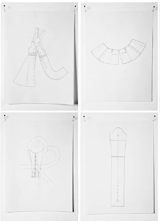 Figure 6. Nathalie Vanderveken. Études #1, #2, #3 et #6. 2013-14, © Marion Gotti           