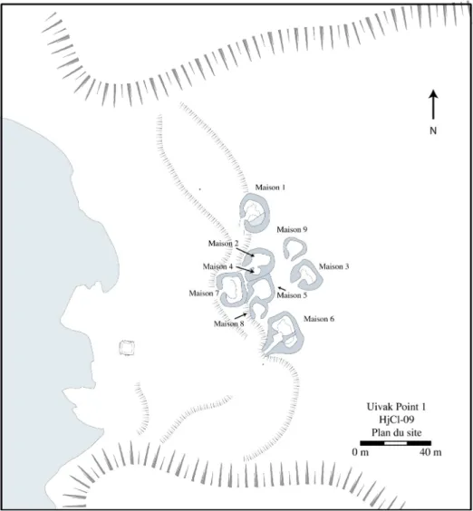 Figure 7 : Plan du site d’Uivak Point 