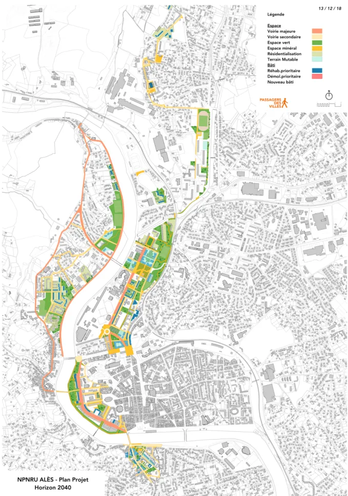 Figure 6: Plan masse du projet de NPNRU à l’horizon 2040   Source : Passagers des Villes 