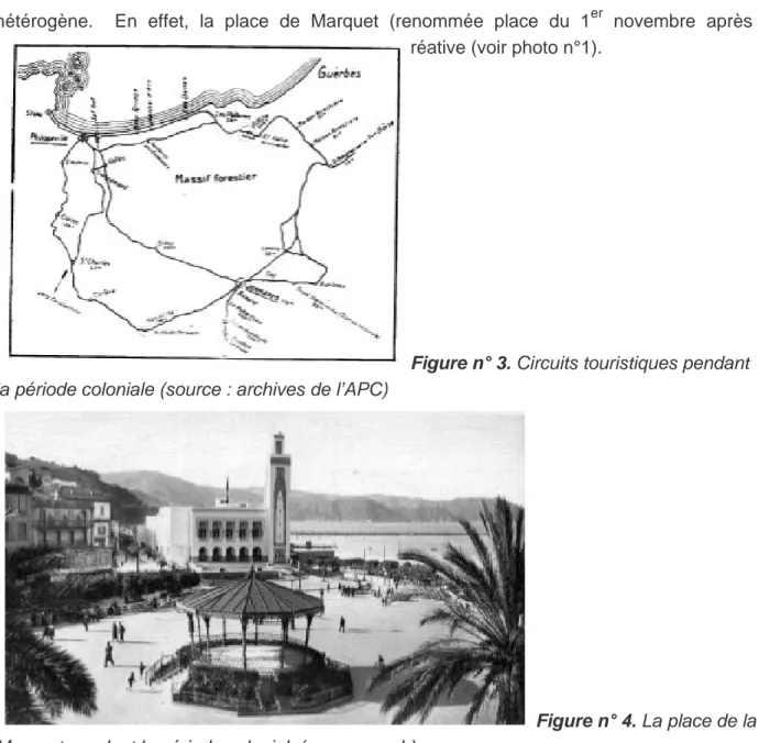 Figure n° 3. Circuits touristiques pendant la période coloniale (source : archives de l’APC)