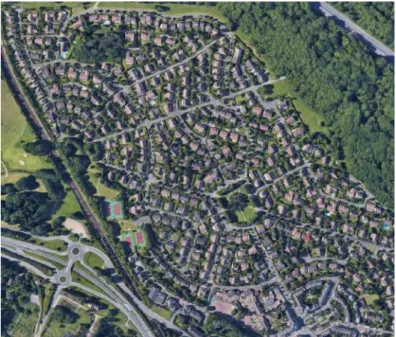 Illustration 2 : Zone pavillonnaire à Noisy le Roi (Yvelines)  Source : google map