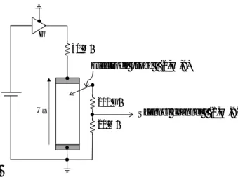 Figure 6. Circuit diagram for measuring the voltage of one electrode. 