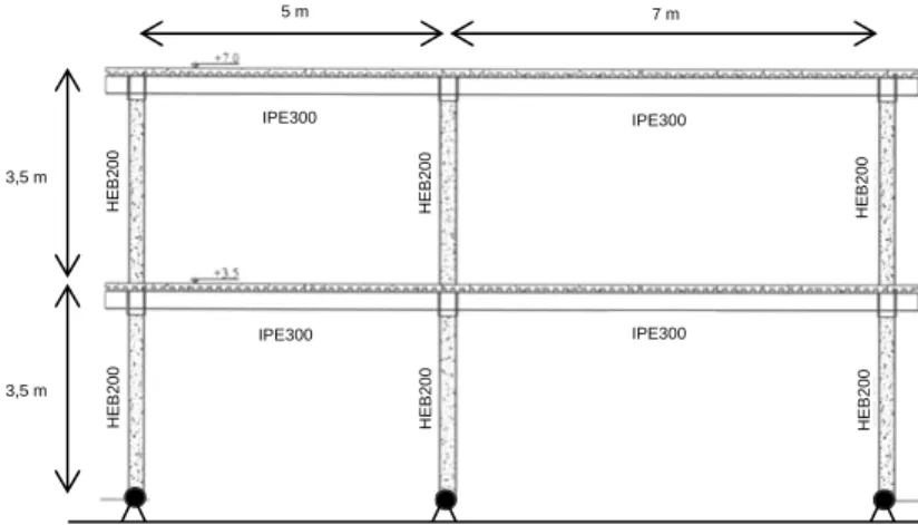 Fig. 5. Composite frame of the “Ispra” structure 