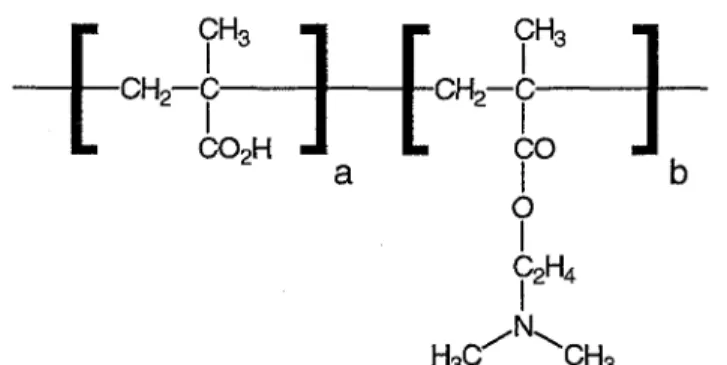 Figure 1. Chemical structure of the investigated polyampholyte PMAA-b-PDMAEMA. 