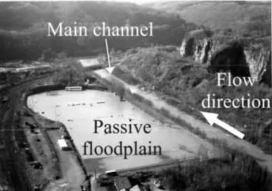 Figure 9. Passive floodplain along the river Ourthe during the  flood of February 2002