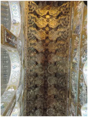Figure 4: Plafond en muqarnas de la Chapelle Palatine (source : photo personnelle) 