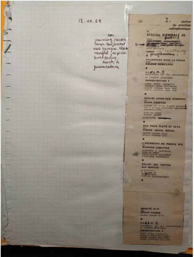 TABLEAU DES HORAIRES ET DURÉES DE DIFFUSION DE L’ACR  1969-2001 