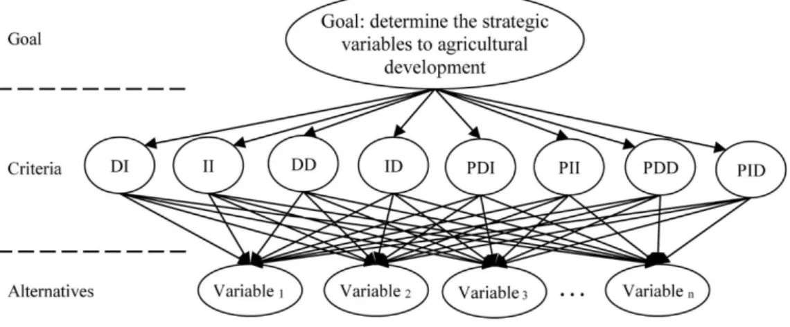 Figure 2. The structure of the decision hierarchy. 