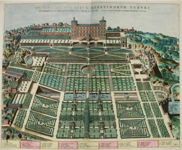 Figure 1: Étienne Dupérac, Plan de la villa d’Este, 1560-1575, collection de la Villa Pietra 