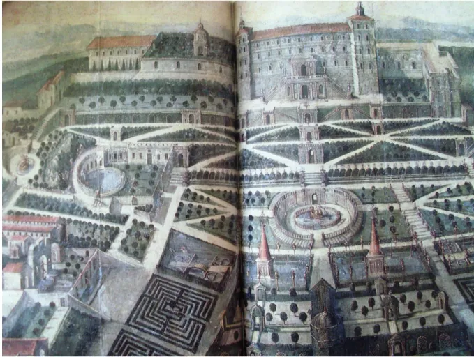 Figure 4: Villa d’Este, Anonyme, XVII e  siècle, Florence, collection anonyme, in Edith Wharton, op