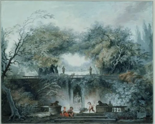 Figure 5: Fragonard, La Fontaine de la Sybille, 1762/1765, gouache sur vélin, Collection Thaw