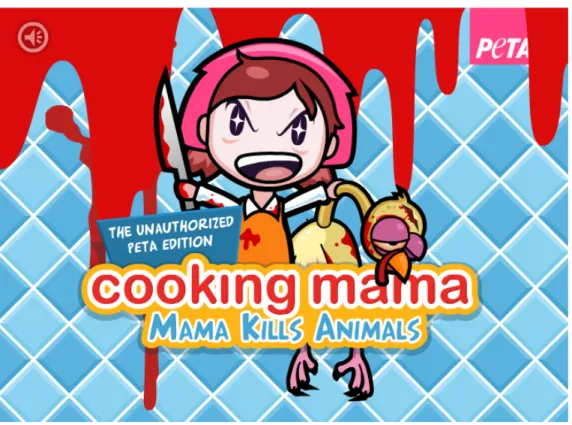 Illustration 6 : Écran-titre du détournement Cooking Mama : Mama kills animals