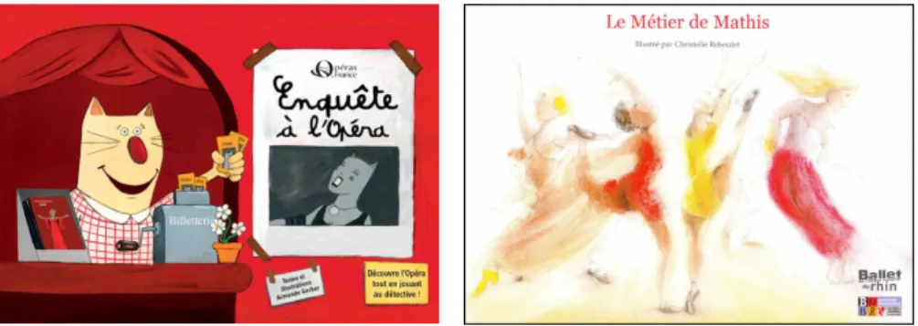 Figure   1   et   2   –   Couvertures   d’Enquête   à   l’Opéra   et   du   Métier   de   Mathis   