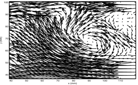 Figure 5: Computed velocity vectors on a sample snapshot