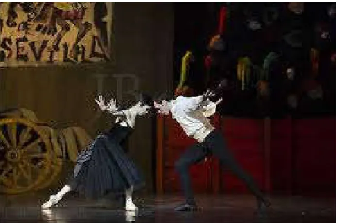 Figure 11 : L'affrontement de Carmen et de Don José dans le dernier tableau, « La Corrida ».