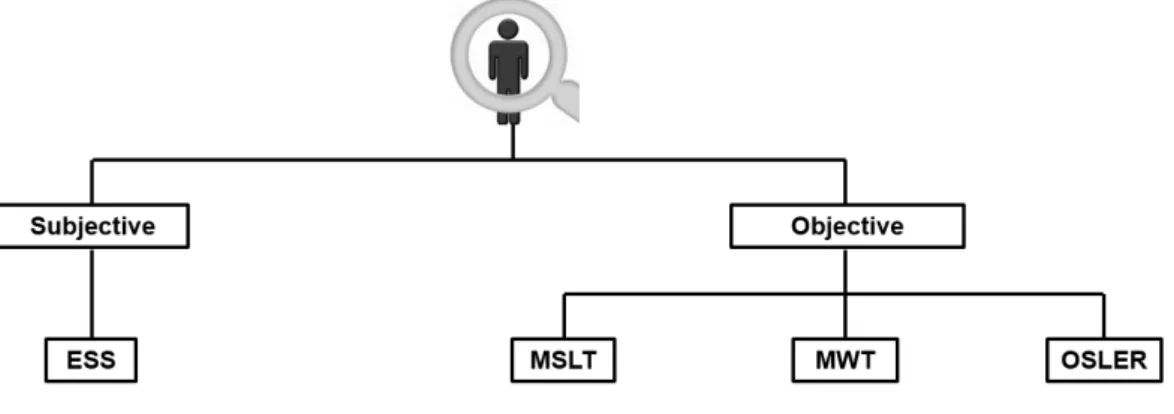 Figure 2.2 shows the block diagram of the di ff erent methods related to sleep propen- propen-sity to quantify drowsiness (represented by their acronyms)