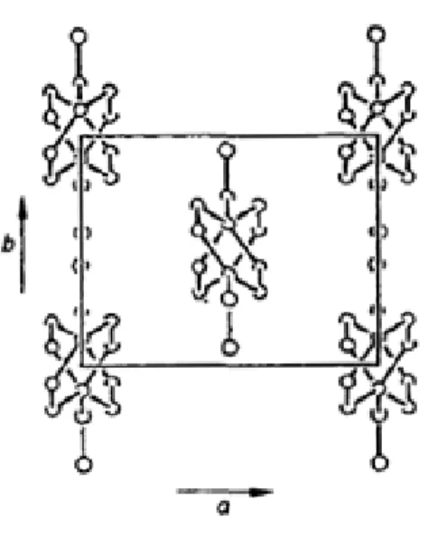 Figure 1 : Structure proposée pour la forme A d'une maille cristalline de PEK 24