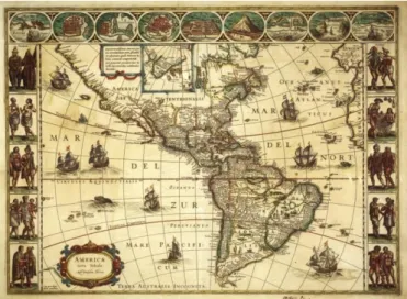 Illustration 7: Blaeu, Willem Jansz. 1635. Americae nova tabula, 42,5 x 56,5 cm. 59