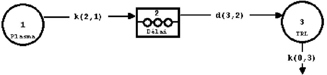 Figure 4.2 – Modèle utilisé pour la modélisation de la cinétique de l’apoB-48 