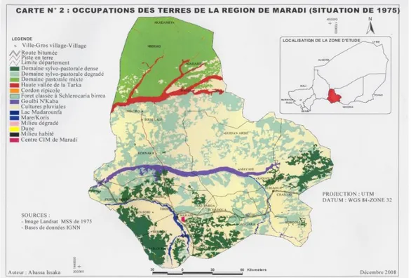 Figure 4 : Occupation des terres de la région de Maradi en 1975 