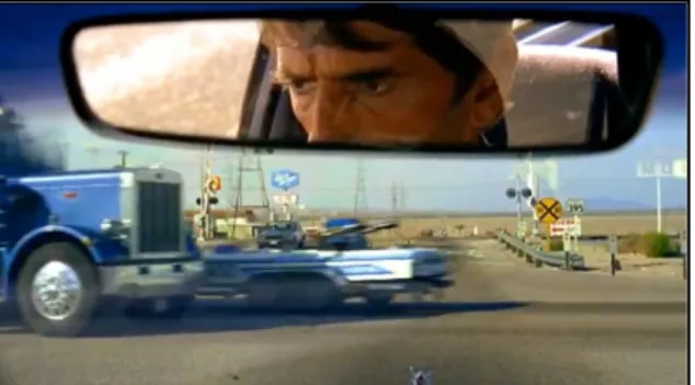 Figure 6. Paris-Texas (34''57-35''27) : Le rétroviseur met en moteur la mémoire.