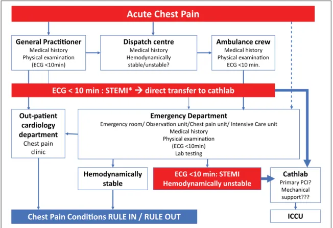 Figure 1.  Clinical pathways of acute chest pain.