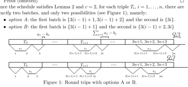 Figure 1: Round trips with options A or B.