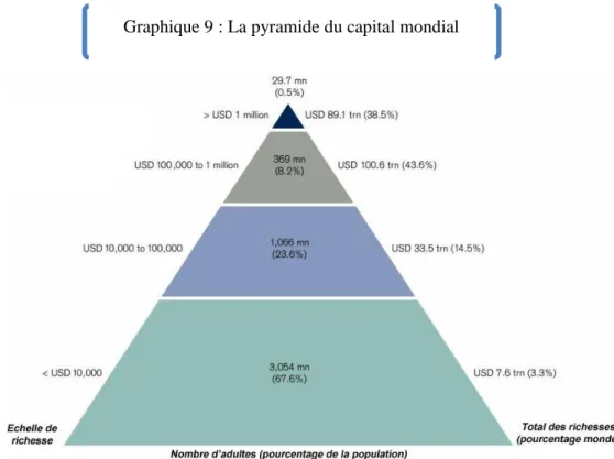 Graphique 9 : La pyramide du capital mondial 