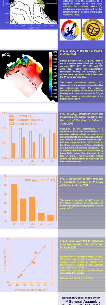 Fig. 2:  pCO 2 in the Bay of Palma  in June 2002