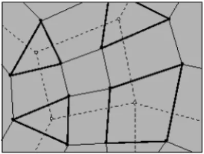 Figure 2.9: Trois premiers niveaux de subdivision d’un cube par l’algorithme Doo- Doo-Sabin [Cox, 2011] 