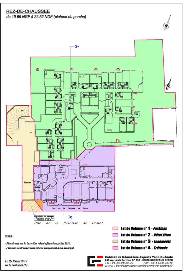 Figure 4 : Plan du rez‐de‐chaussée de la résidence hôtelière ALTON  