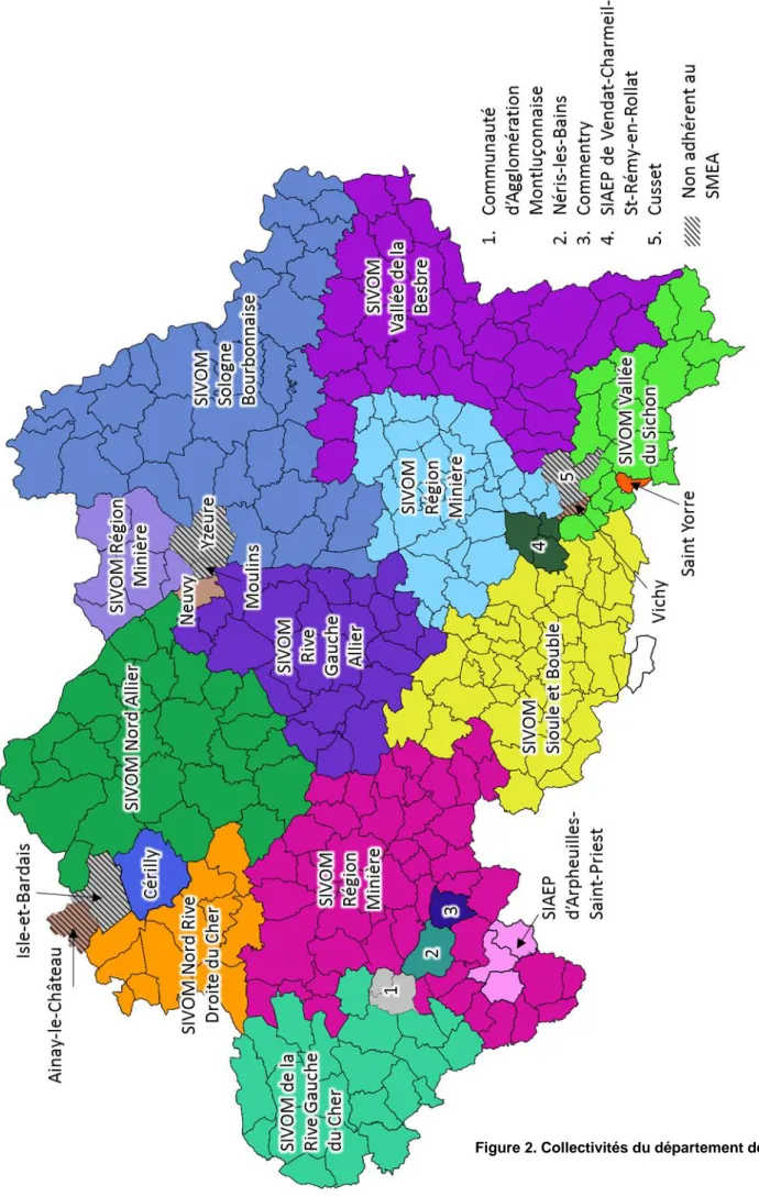 Figure 2. Collectivités du département de l'Allier