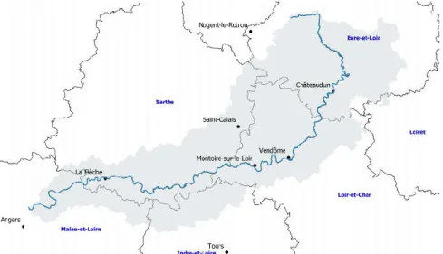 Figure 12 : Localisation du SAGE Loir sur le  territoire métropolitain français (Source : SAGE 