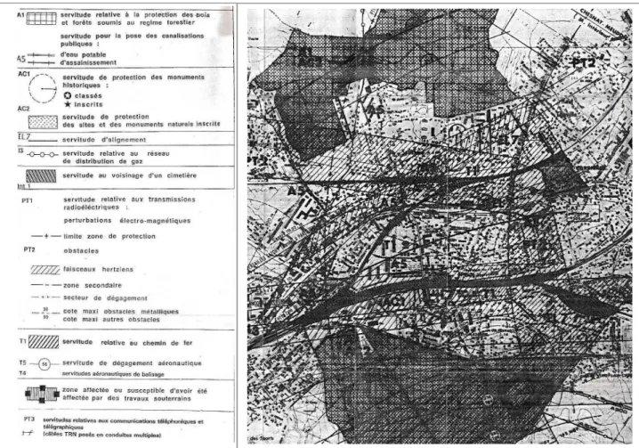 Illustration 8 : Extrait du plan de servitudes de la commune de Viroflay (78) 