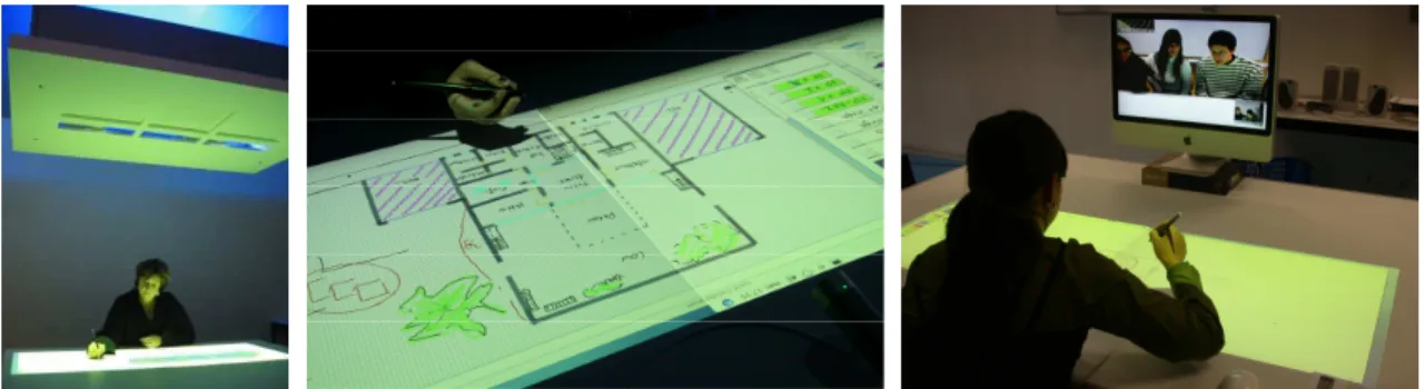 Figure 2: The Virtual Desktop and its software, Sketsha 