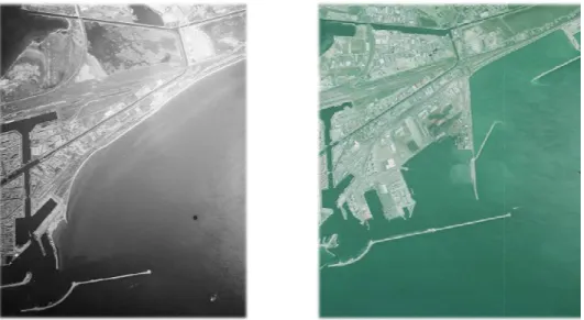 Figure 3 : Prises de vues aériennes du port (