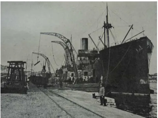 Figure 8 : Le quai sud du Bassin du Midi dans les années 1910, Le port de Cette  